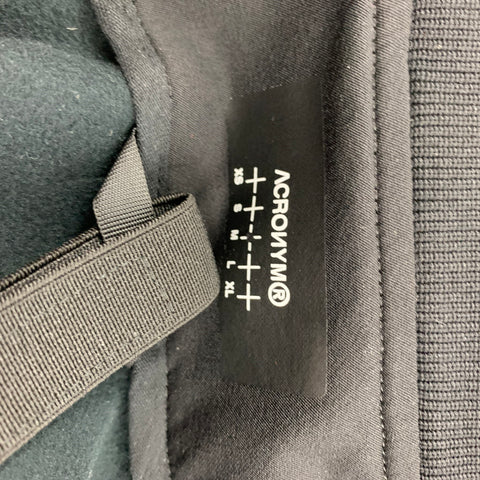 ACRONYM Size M Black Textured Polyester Zip & Snaps Jacket
