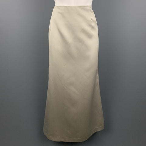 VERA WANG Taille 12 Jupe trapèze en polyester satiné champagne