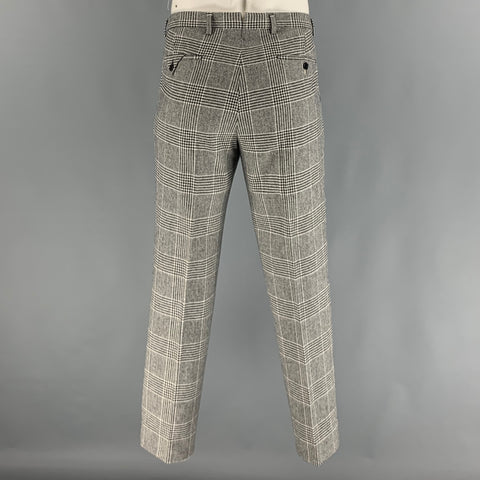 GANT Size 42 Black White Glenplaid Wool Blend Single breasted 36 29 Suit