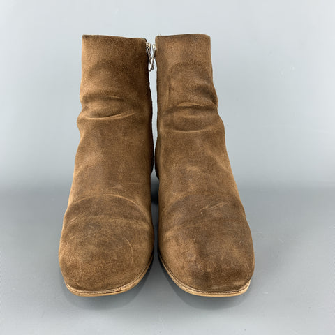 ALEXANDER WANG Talla 6 Botas KELLY con tacón recortado de ante marrón