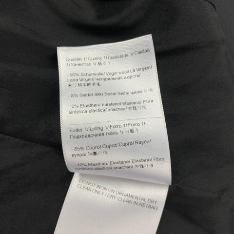 ESCADA Taille 6 Veste d’embellissement en mélange de laine vierge noire et dorée