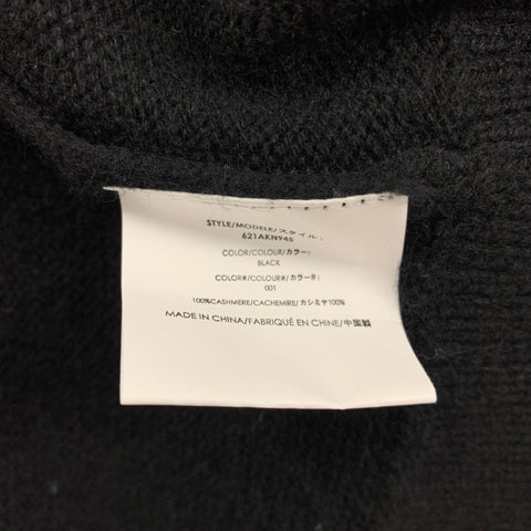 MICHAEL KORS COLLECTION Size M Black Cashmere Ruched V-Neck Sweater