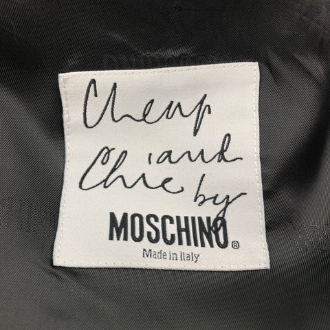 CHEAP and CHIC by MOSCHINO Size 40 Charcoal Chalkstripe Wool Double Breasted Vest