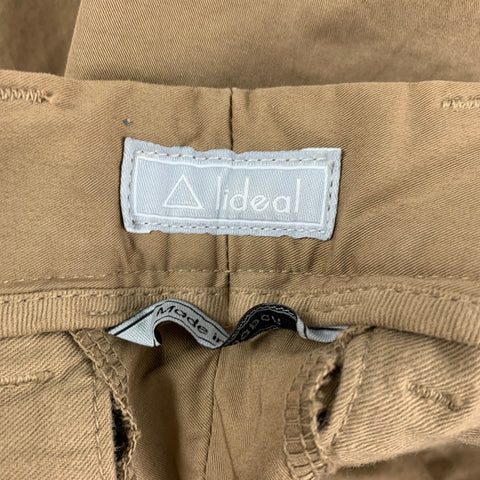 LIDEAL Size 29 Khaki Cotton Blend Narrow Leg Casual Pants