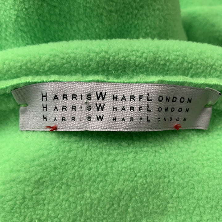 HARRIS WHARF LONDON Size 12 Green Polyester Textured Jacket (Outdoor)