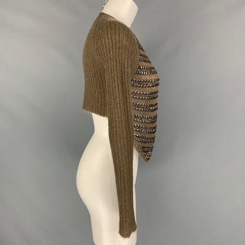 DAY BIRGER ex MIKKELSEN Talla XS Cárdigan de mezcla acrílica marrón plateado