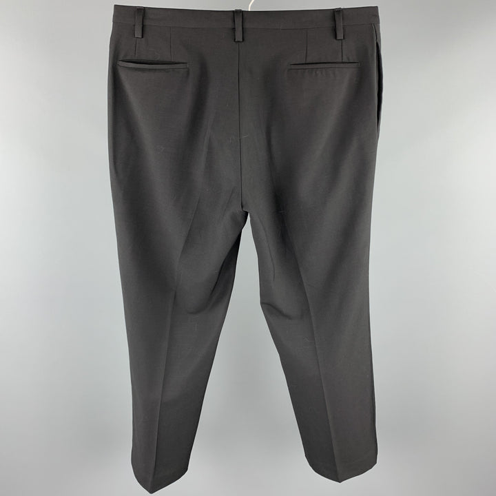GUCCI Size 38 Black Wool / Mohair Zip Fly Dress Pants