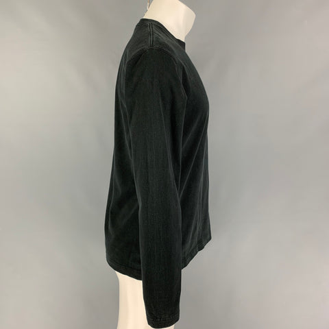 CALVIN KLEIN 205W39NYC Size M Black Embroidery Long Sleeve T-shirt