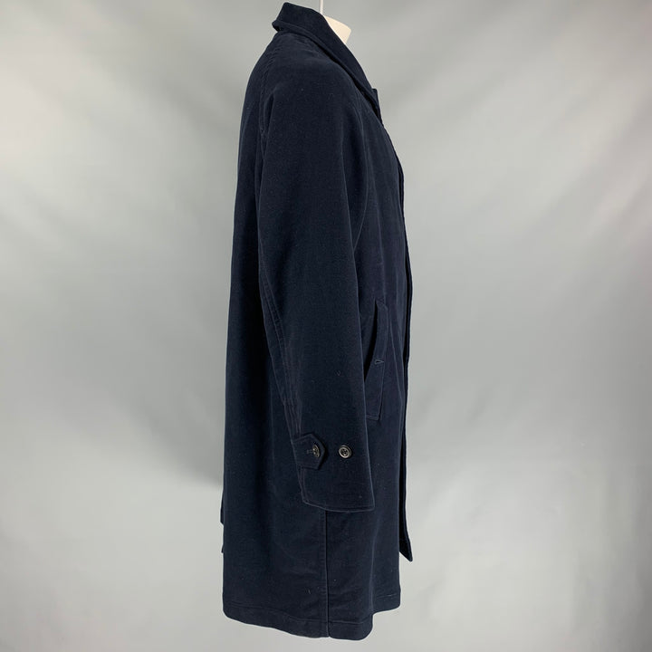 45rpm Size XL Navy Moleskin Cotton Notch Lapel Coat
