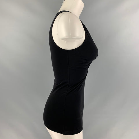 GABRIELE STREHLE Size 6 Black Nylon & Eastane Solid Blouse