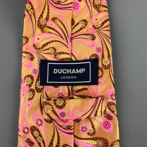 DUCHAMP Gold Paisley Silk Jacquard Tie