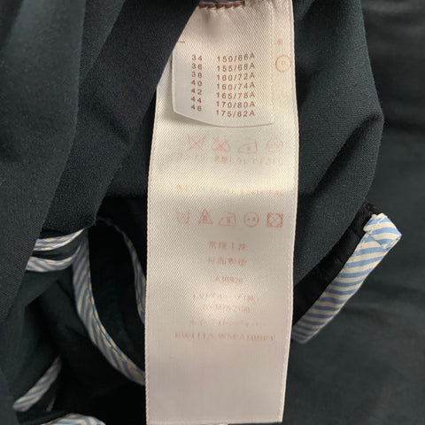 LOUIS VUITTON Taille 6 Pantalon habillé taille haute en coton bleu marine