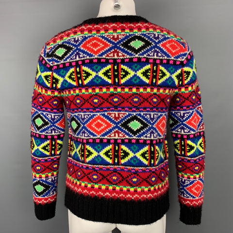 POLO by RALPH LAUREN Size S Multi-Color Merino Wool Chunky Knit Sweater