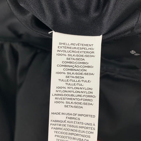 MARC JACOBS RUNWAY Talla 6 Vestido de espalda escotada rosa pálido de seda negra
