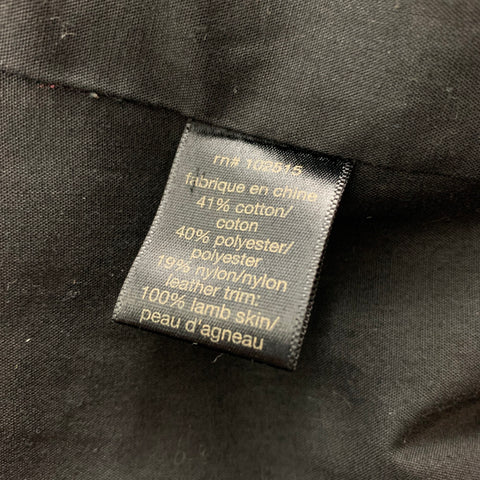 JOHN VARVATOS Size M Black Coated Cotton Double Breasted Coat