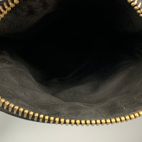 TOM FORD Black Gold Pebble Grain Leather Handbag
