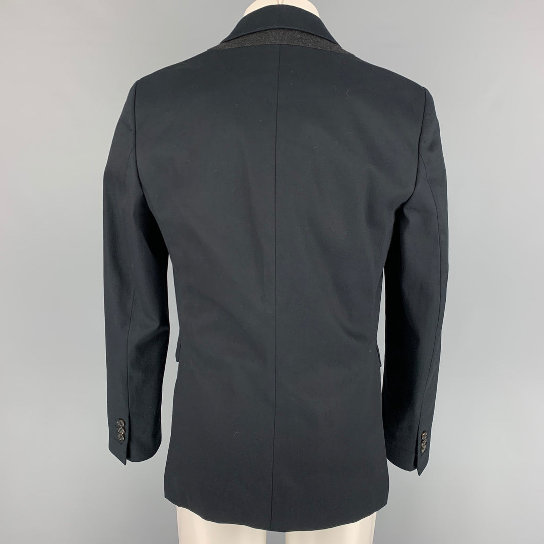 MCQ by ALEXANDER MCQUEEN Size 40 Black Charcoal Wool / Polyester Sport Coat