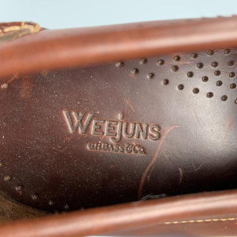 G.H. BASS&CO. Size 10 Brown Stitched Leather Loafers
