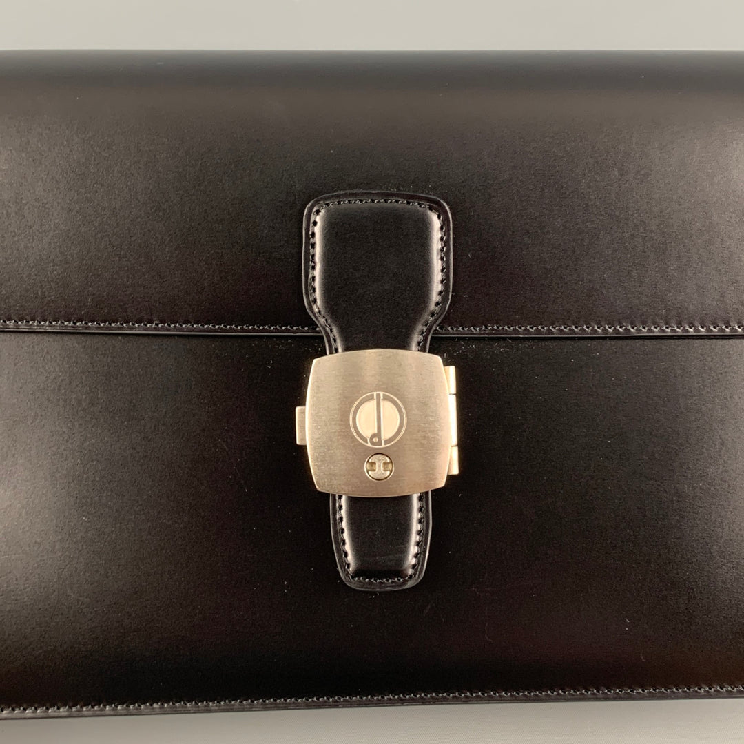 DUNHILL Black Cowhide Leather Confidential Second Bag