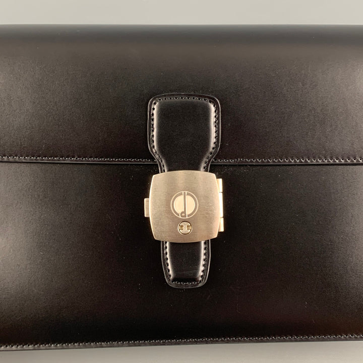 DUNHILL Black Cowhide Leather Confidential Second Bag