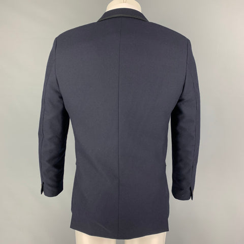 THE KOOPLES Size 38 Navy Wool Notch Lapel Sport Coat