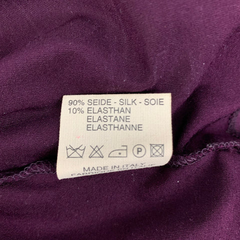JIL SANDER Size S Eggplant Silk Tank Top