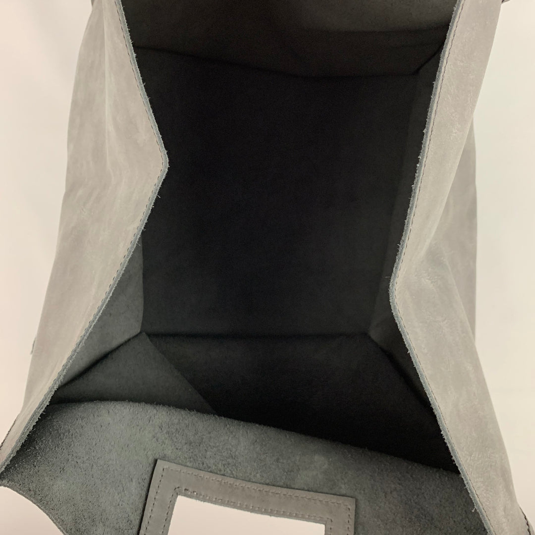 ROOTS Charcoal Leather Tote Bag