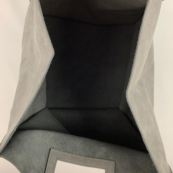 ROOTS Charcoal Leather Tote Bag