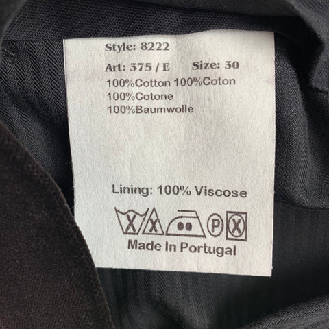 PS by PAUL SMITH Taille 30 Pantalon habillé en coton velours marron avec braguette zippée