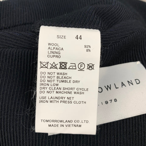 TOMORROWLAND Size 34 Black Wool Alpaca Notch Lapel Sport Coat