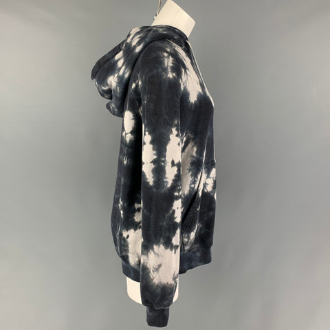 NINETY PERCENT Size S Grey White Tie Dye Cotton Hoodie Sweatshirt