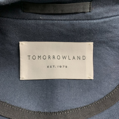 TOMORROWLAND Taille 36 Manteau de sport à revers cranté en mélange de coton uni marine