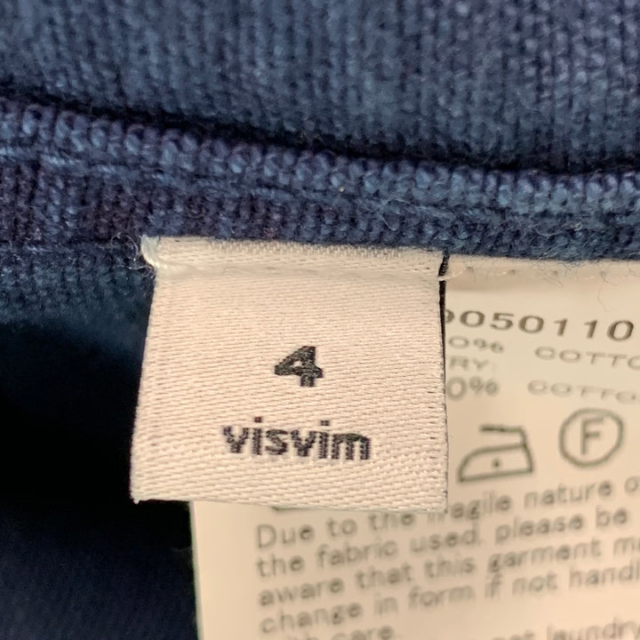 VISVIM Size L Indigo Cotton Lhamo Long Sleeve Shirt