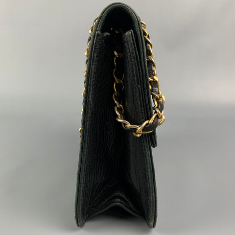 Vintage CHANEL Black Quilted Leather Shoulder Bag Handbag