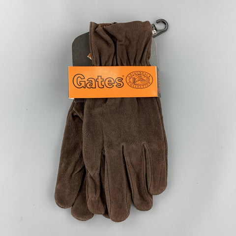 GATES Deadstock Size S Dark Brown Deer Skin Suede Gloves