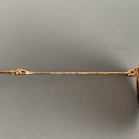 RAY-BAN Gold Rose Metal Collapsible Sunglasses