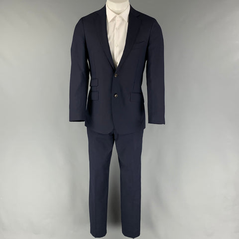 SUIT SUPPLY Size 36 Navy Wool Notch Lapel Suit