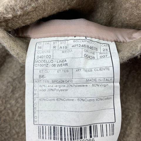BOGLIOLI Size 46 Moss Textured Wool / Polyester Double Breasted Coat