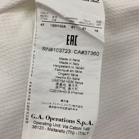 GIORGIO ARMANI Size M White Cotton Button Down Long Sleeve Shirt
