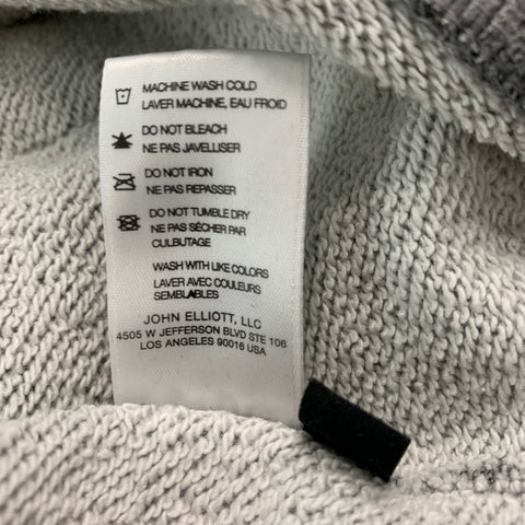 JOHN ELLIOTT Taille S Sweat à capuche en coton et polyester gris chiné