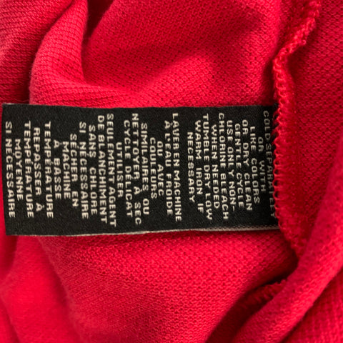 MARC by MARC JACOBS Size L Red Orange Solid Cotton Buttoned Polo