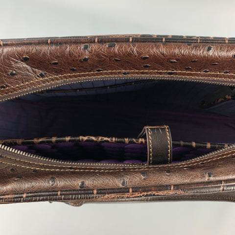 PAUL SMITH The British Collection Brown Embossed Leather Laptop Bag Bags