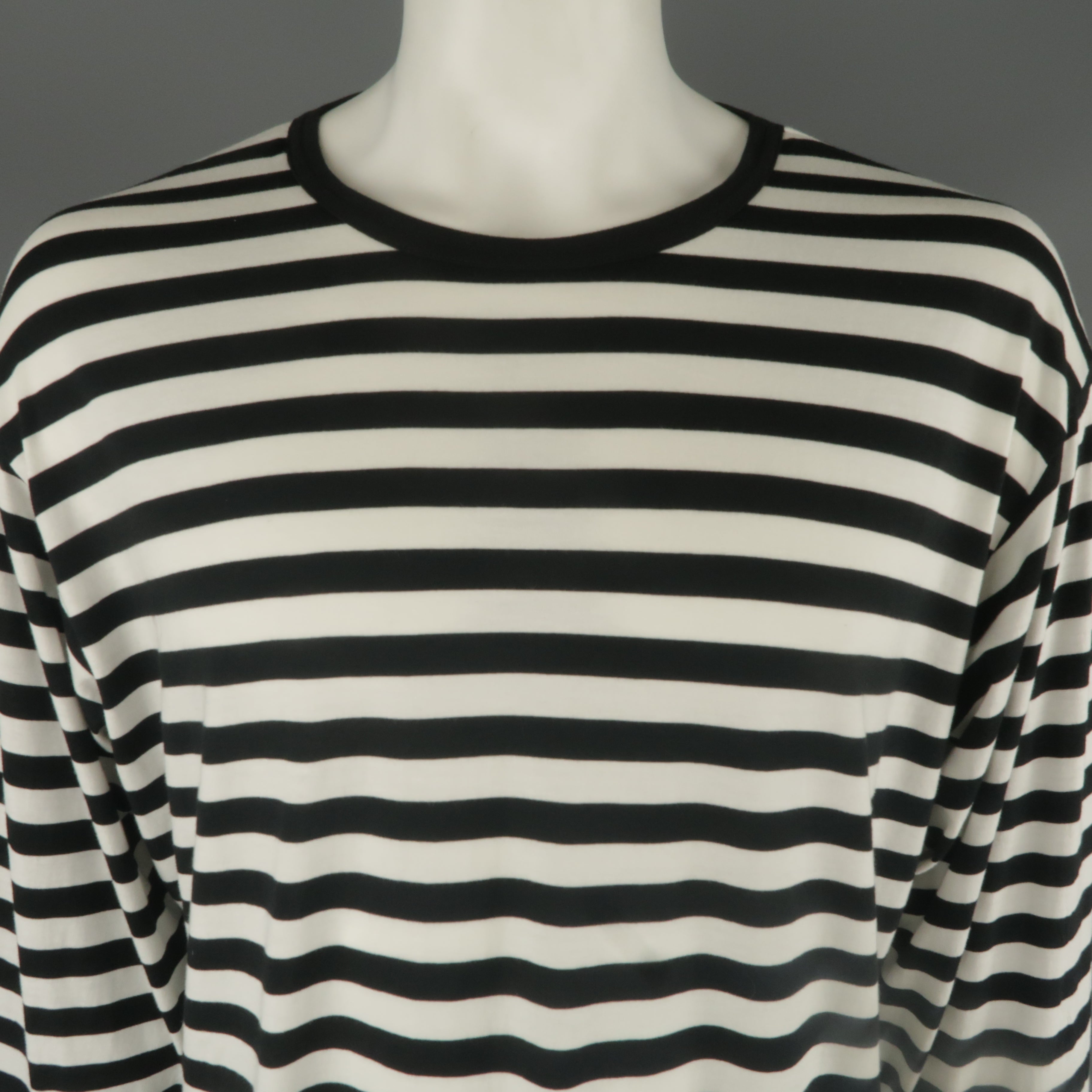 YOHJI YAMAMOTO Size L Black & White Stripe YOHJI HOMME Long