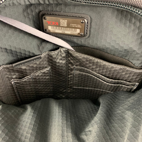 TUMI Black White Mixed Materials Mesh Backpack Bags