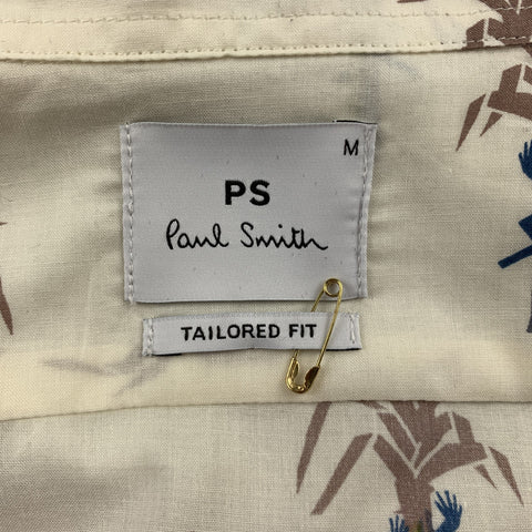 PS by PAUL SMITH Size M Beige Print Cotton Button Up Long Sleeve Shirt