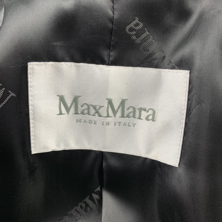 MAX MARA Taille 4 Manteau noir à revers et boutons cachés