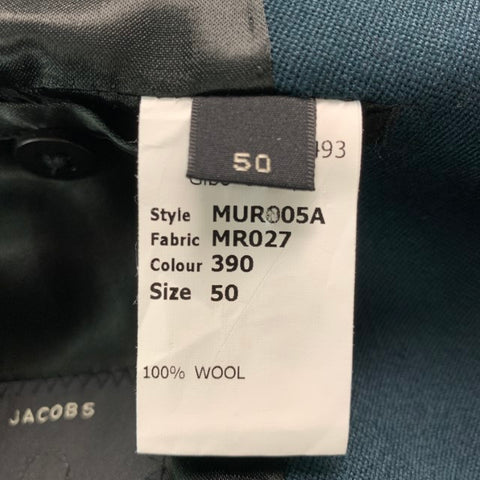 MARC JACOBS Size 40 Forest Green Solid Wool Notch Lapel Sport Coat