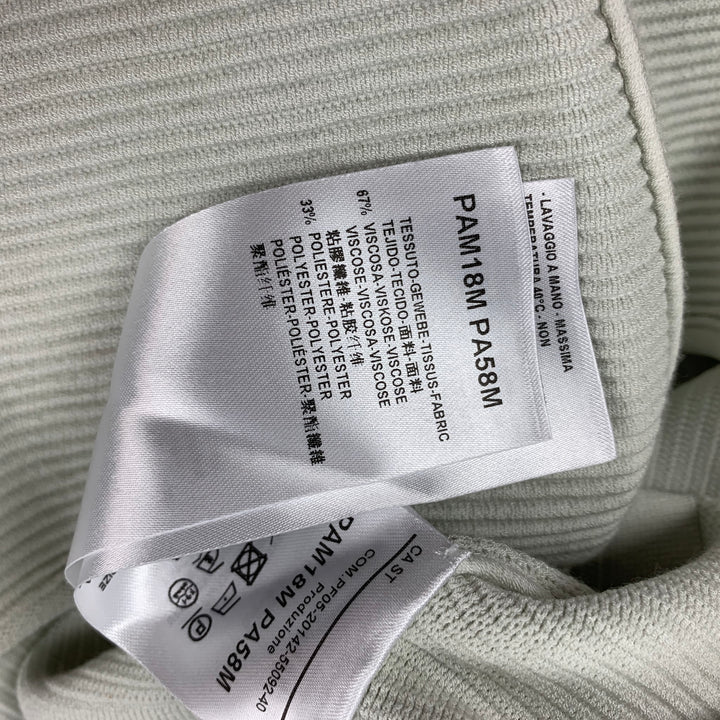 GIORGIO ARMANI Size 4 Sea Foam Viscose / Polyester Ribbed Casual Top