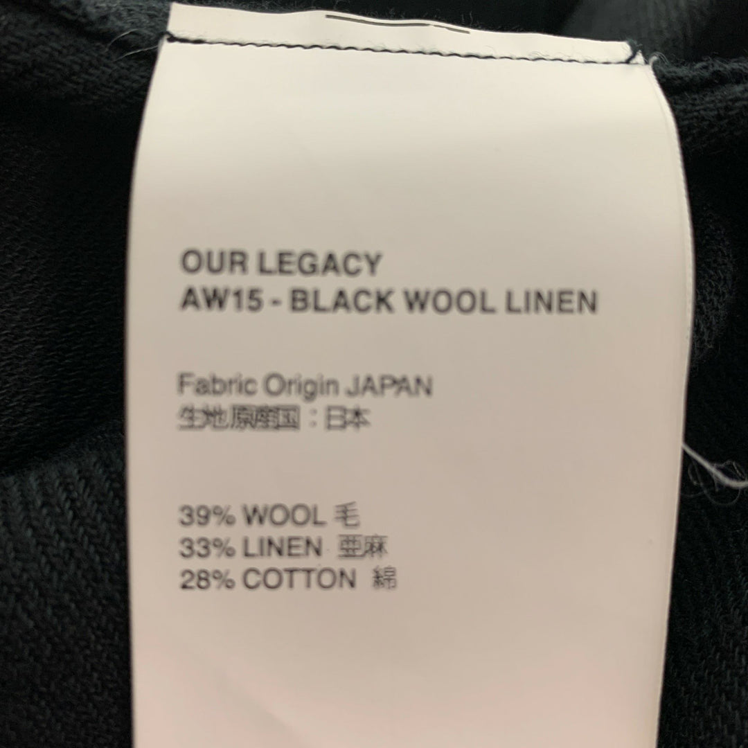 OUR LEGACY Size 38 Black Wool Blend Single Breasted Suit