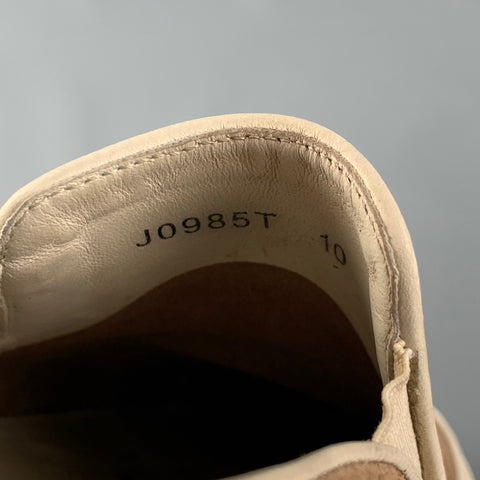 TOM FORD Size 10 Khaki Leather Slip On Sneakers